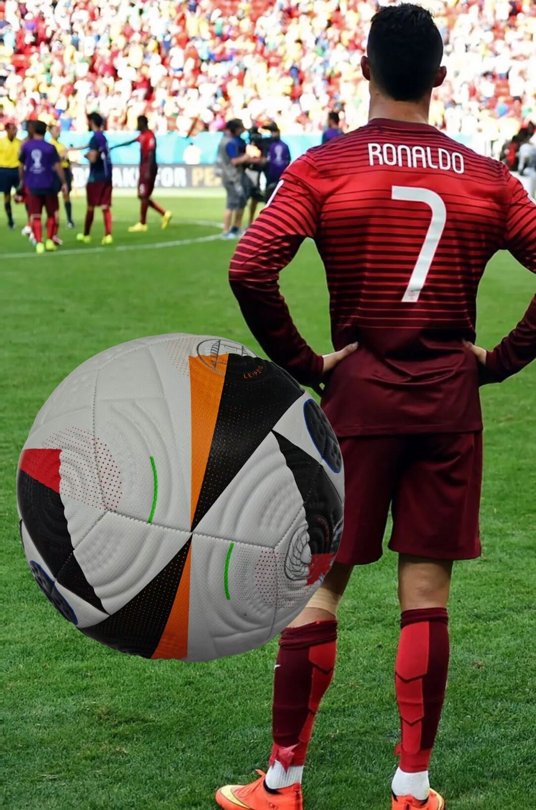 Euro Cup group stage football, special black and white pattern PU ultra-durable kicking soft new fashion event-specific football — image 5
