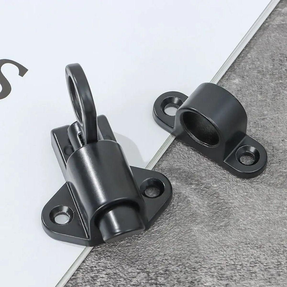 5PCS Aluminum Alloy Spring Bolt Self-Closing Sliding Door Window Lock Buckle Set — image 4