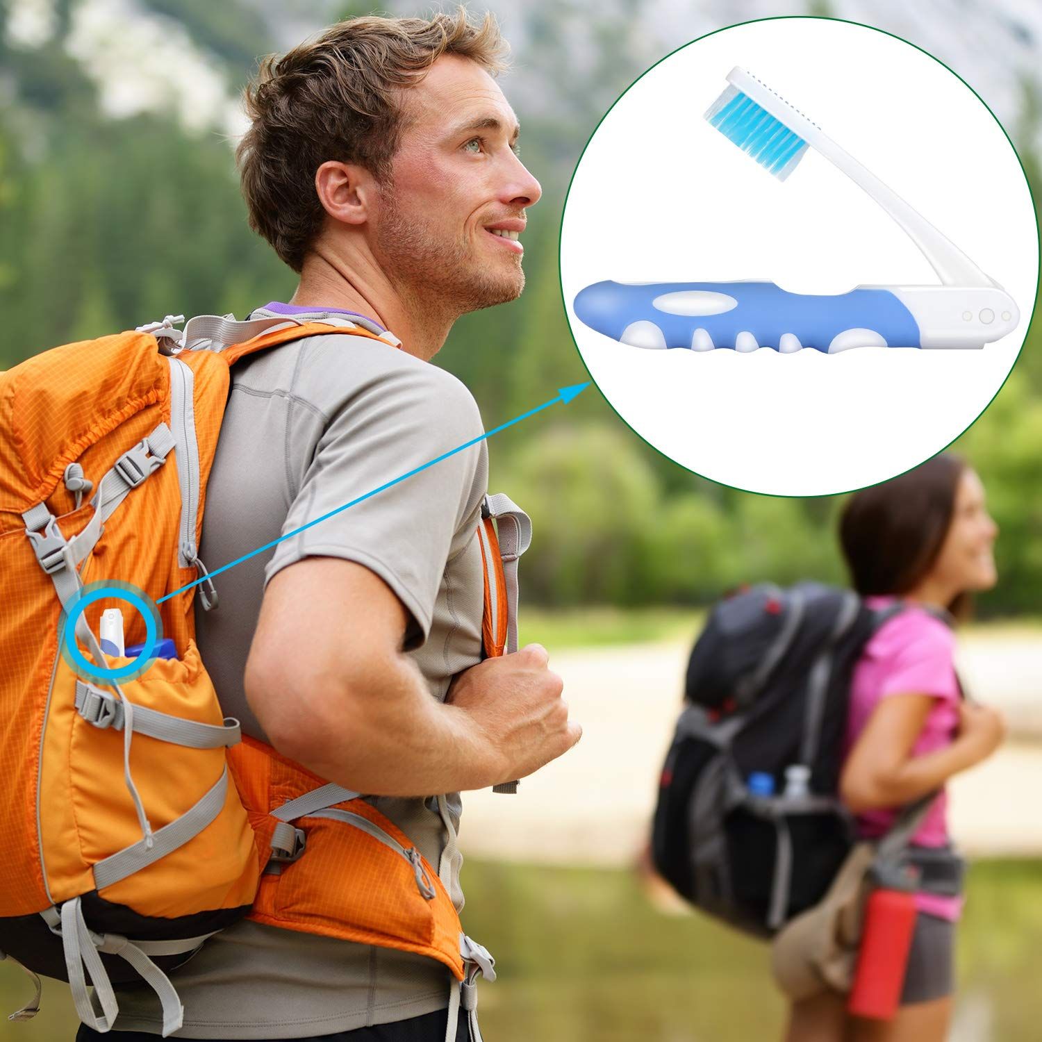 4 Pieces Folding Travel Toothbrush Portable Soft Toothbrush with Soft Bristles Brushes for Sensitive Gums — image 5