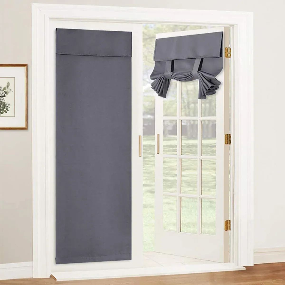 Curtains For Doors and Windows Block Light Blackout Heat Insulation Living Room - Beige — image 5