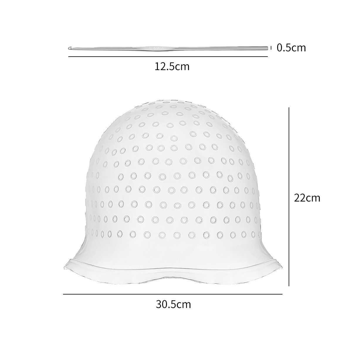 Hair Coloring Highlighting Cap, Silicone Highlight Cap Pull Through Caps Hair Coloring Frosting Cap with Hook, Hair Highlighting