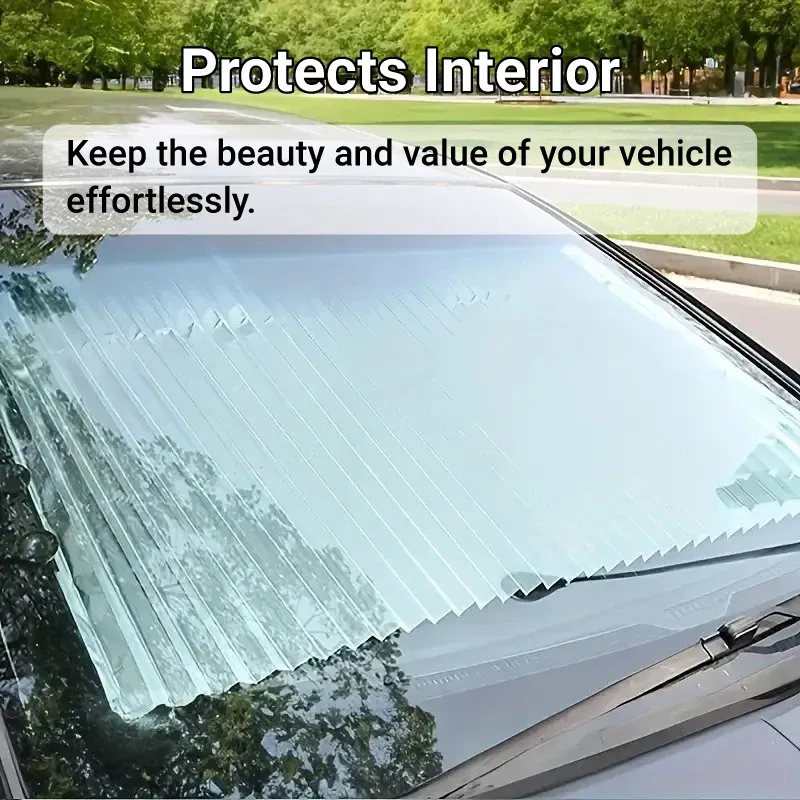Retractable Folding Sunshade Car Curtain Blackout Window Shade Vehicle Sun Block — image 5