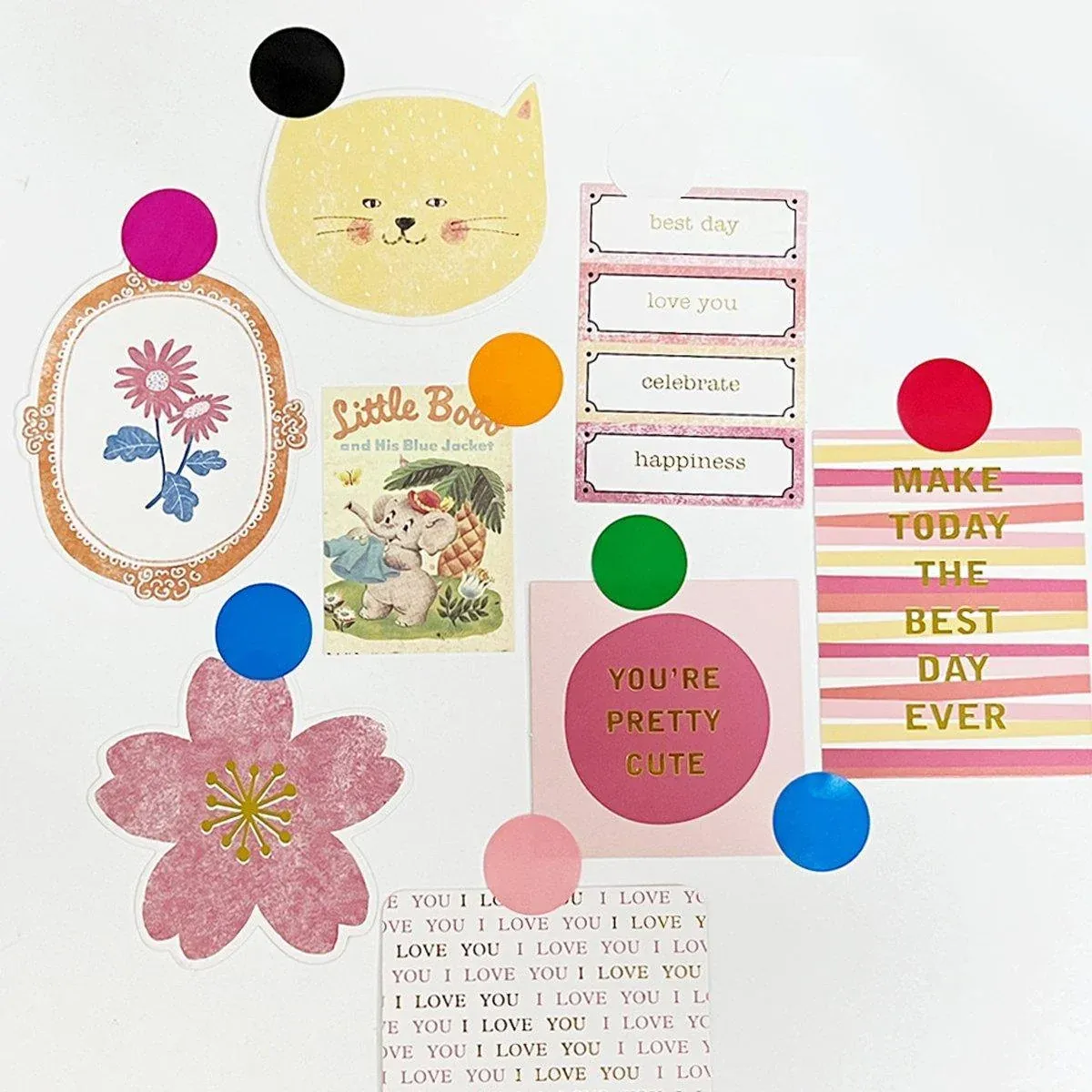 8 Rolls Colored Polka Dot Labels Round Seal Stickers Marking Round Sticker Set - White โ image 5