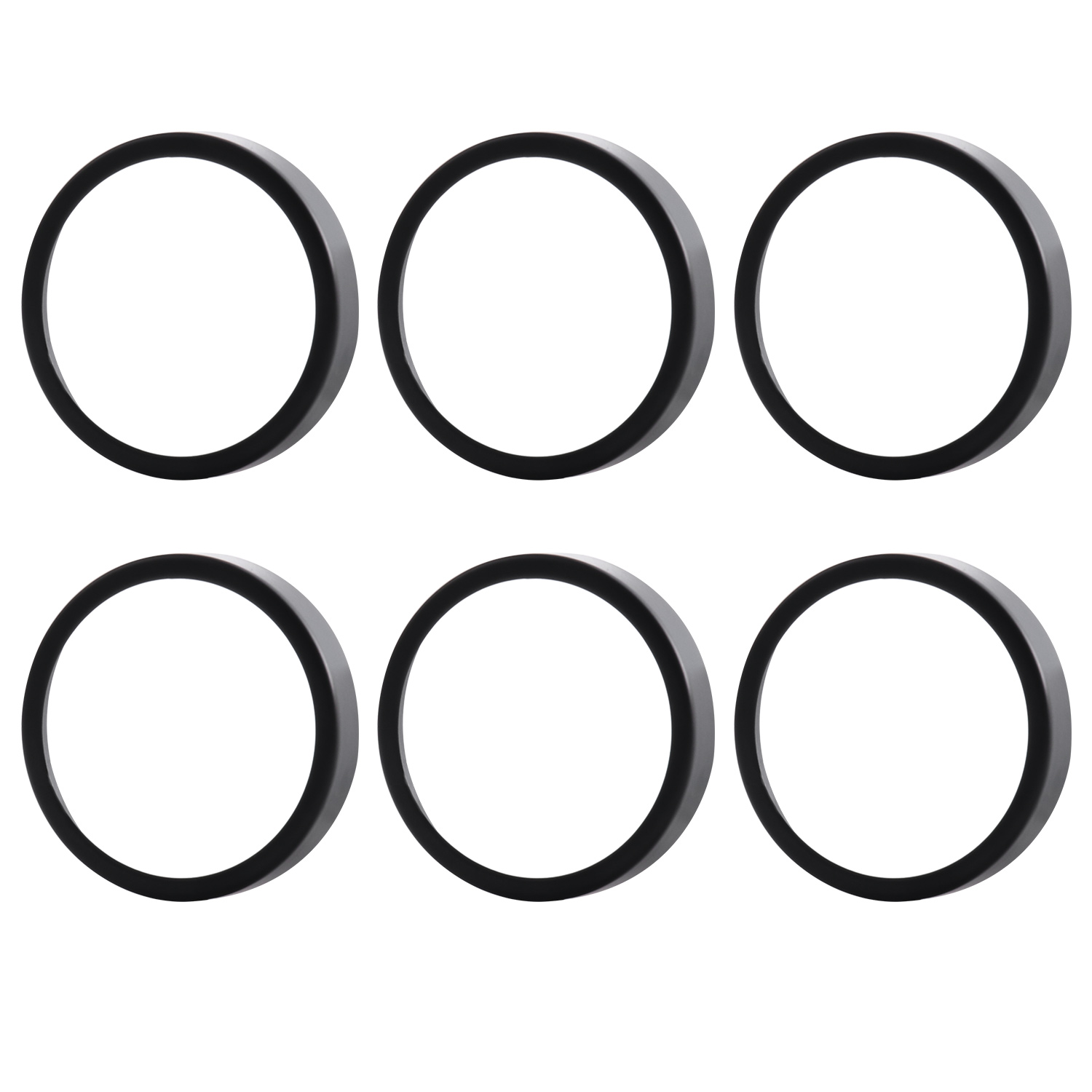 6 Pack GU10/MR16 Bulb Decorative Trim Rings, Heat Insulation Anti-Scald Protective Rings for Track Lighting, Snap-On Spring-Loaded Design (Matte Black) — image 4