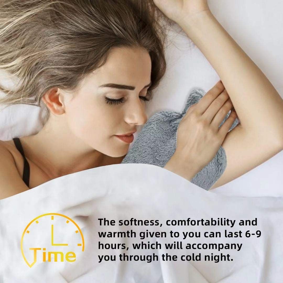 Hot Water Bottle Rubber with Soft Cover (2 Liter) Hot Water Bag for Cramps, Neck, Shoulders Pain Relief — image 4