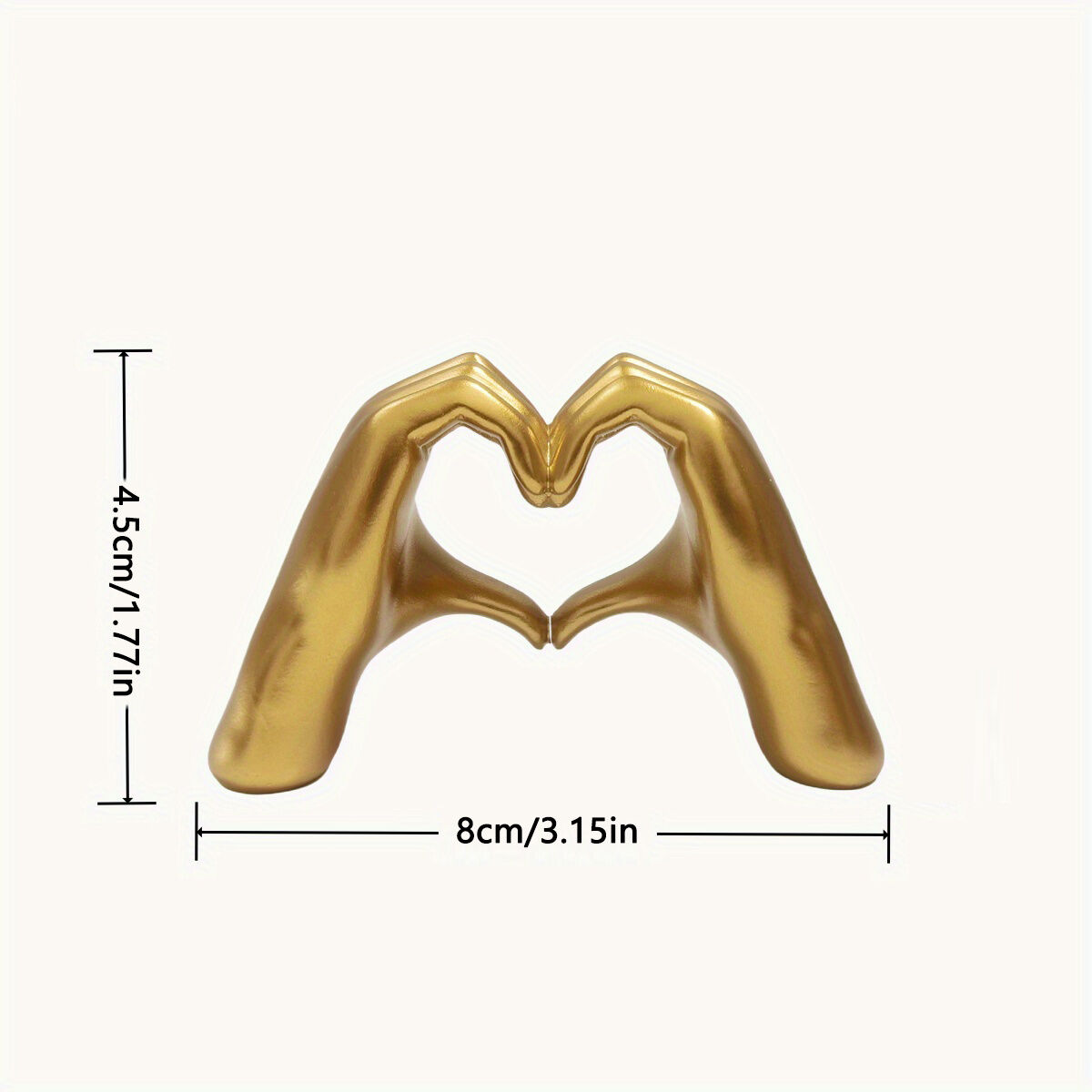 GOLD Elegant Heart-shaped Sculpture: Pure lines capture love, accompanying you in writing tender everyday moments — image 3