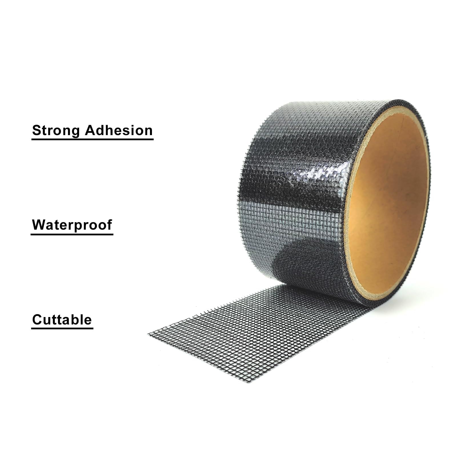 Window Screen Repair Tape, 2 Inches x Length 6.6 Ft (5cm x 2m), 3-Layer Strong Adhesive Window Screen Mesh Patch, Repair for Black — image 2
