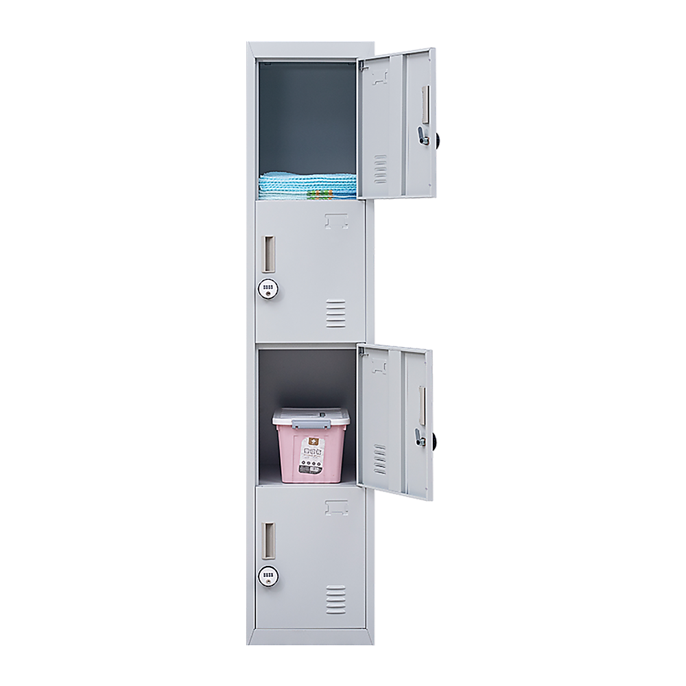 4-Door Vertical Locker for Office Gym Shed School Home Storage — image 5