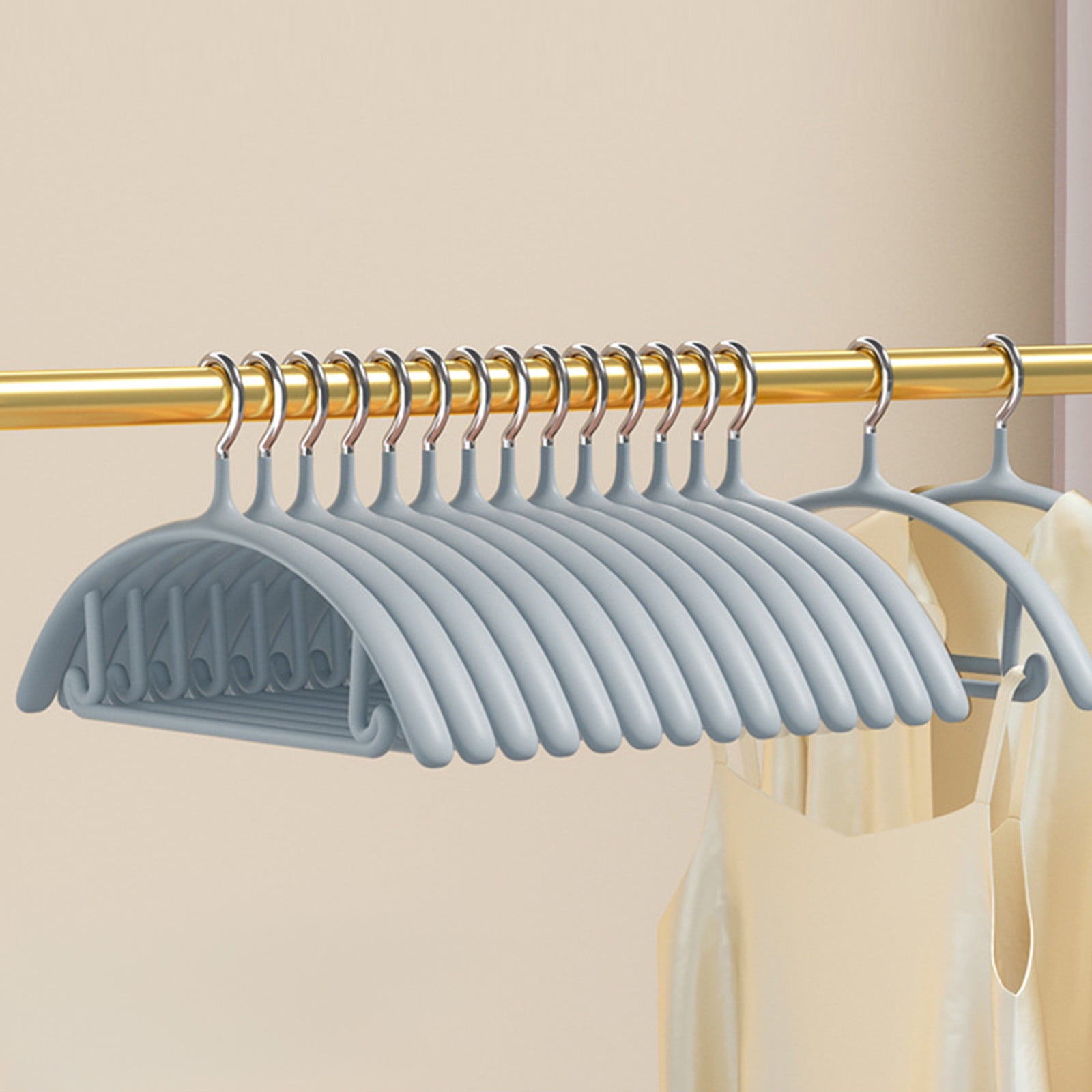 Premium Velvet Hangers, Heavyduty- Non Slip No Shoulder Bump Suit Hanger - Chrome Hooks,Space Saving Round Clothes Hanger for — image 2