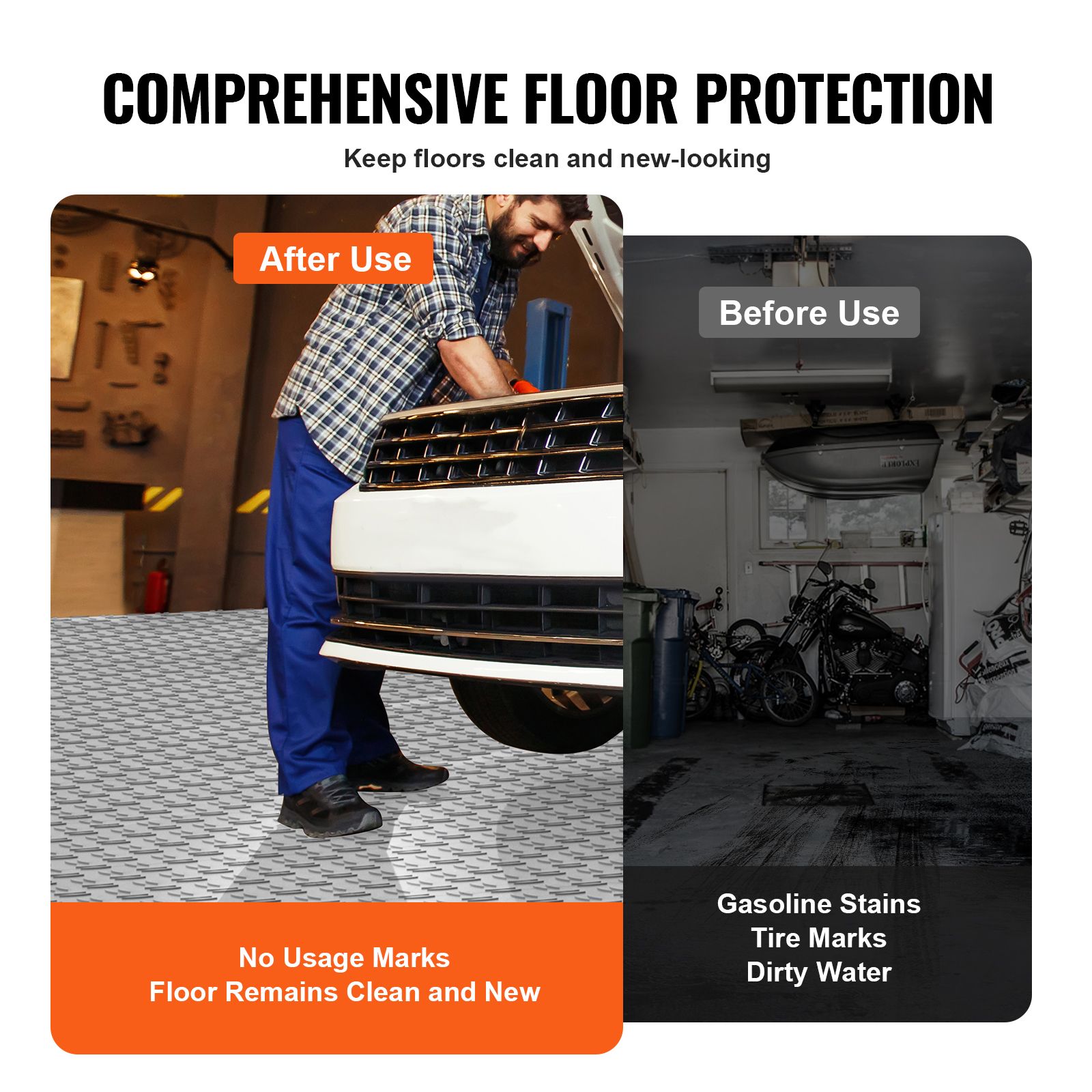 Garage Tiles Interlocking, 305 x 13.4 mm 25 Pack Garage Floor Covering Tiles, Non-Slip Double-Sided Texture Garage Flooring Tiles, for Garages, Basements โ image 5