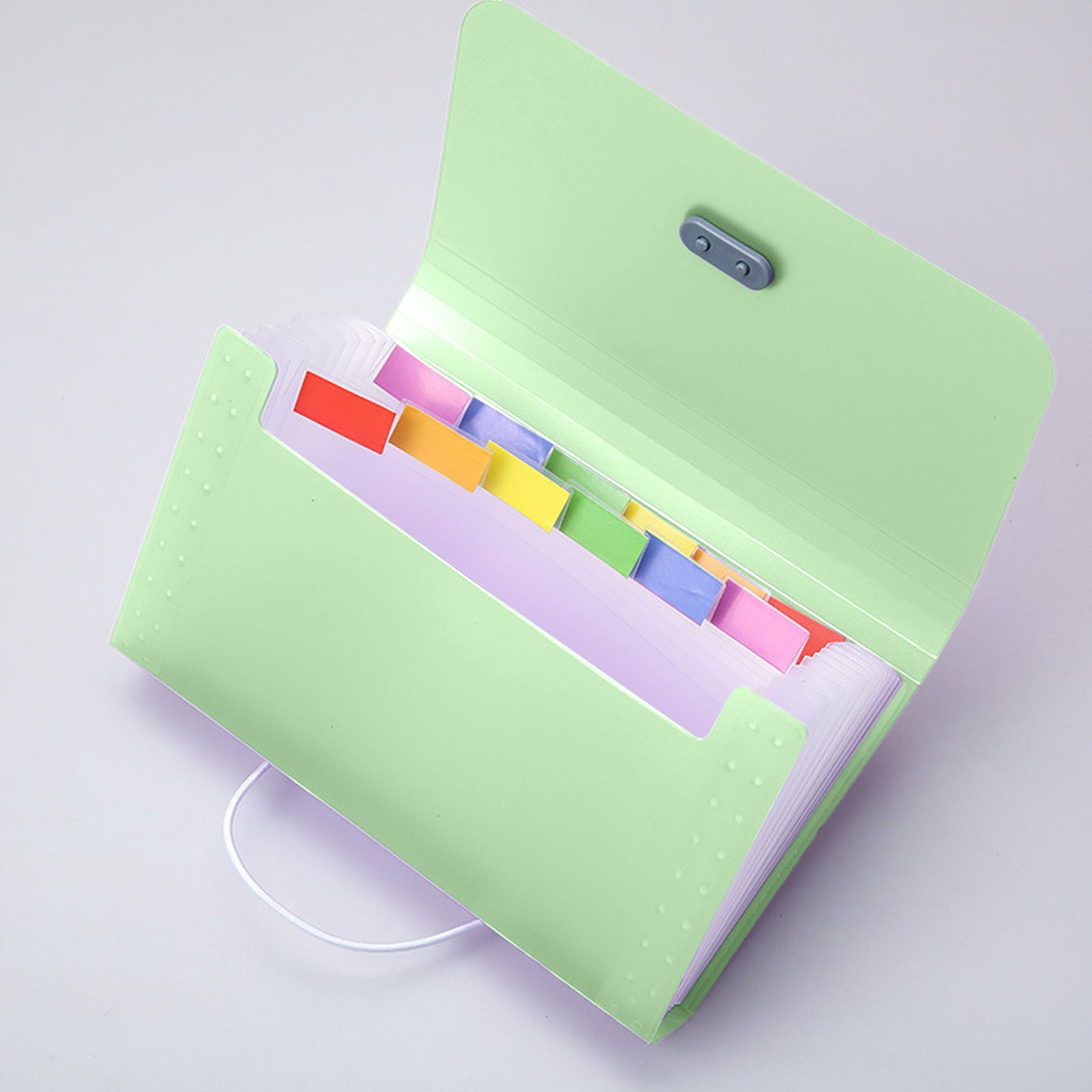 A6 Mini Accordion File Organizer - 13 Pocket Portable Receipt Holder with Tabs for Bills, Tickets & Credit Cards (Solid Color)/u200b/u200b 7×4.2 in Pink — image 2
