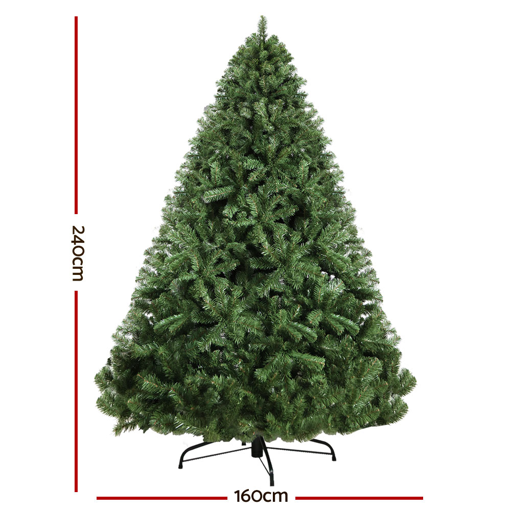 Jingle Jollys Christmas Tree 2.4M Xmas Tree Decorations Green 1500 Tips โ image 2