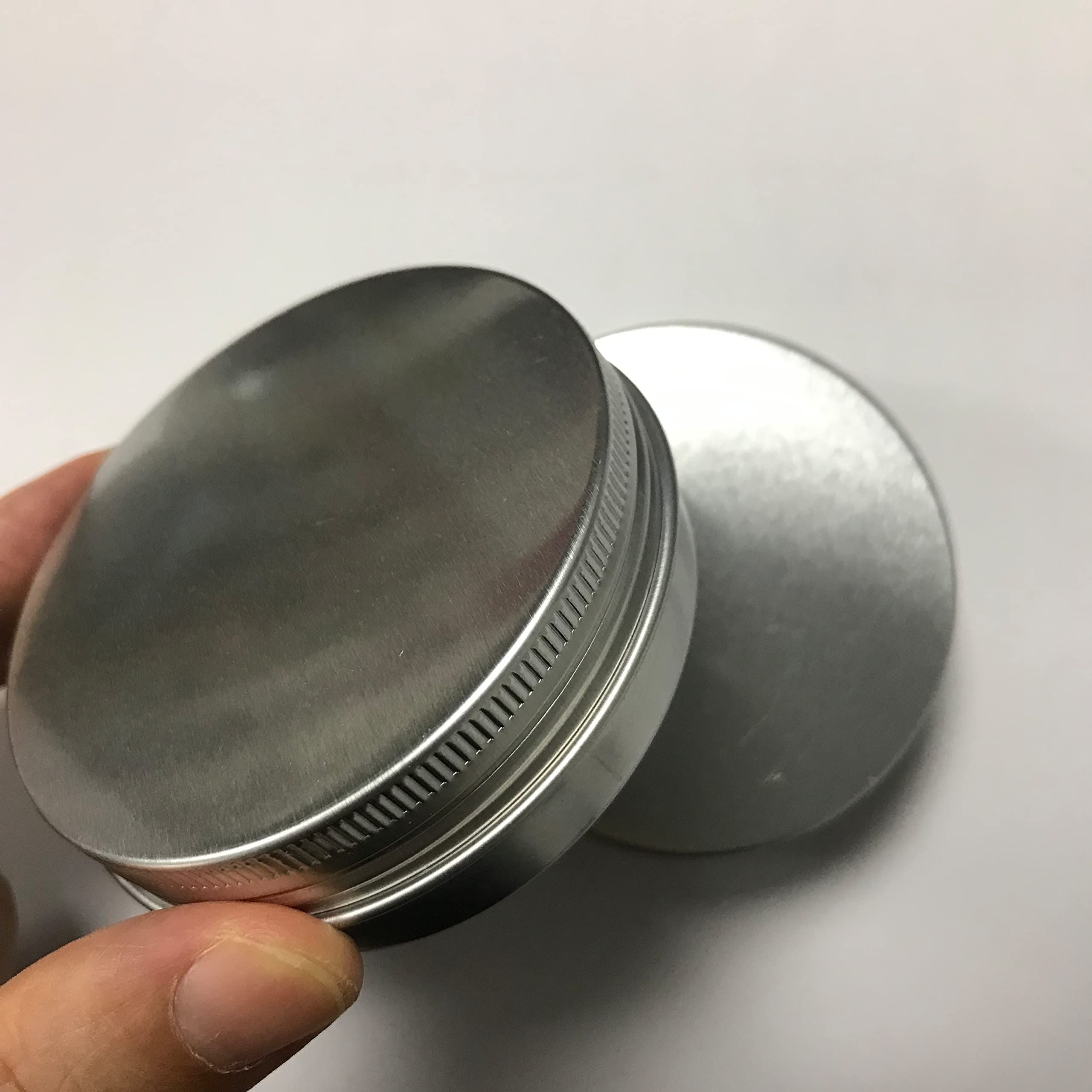2 pieces of 15ml small ounce empty silver aluminum tin metal steel cans, sample cosmetics container, sliding bottle box โ image 4