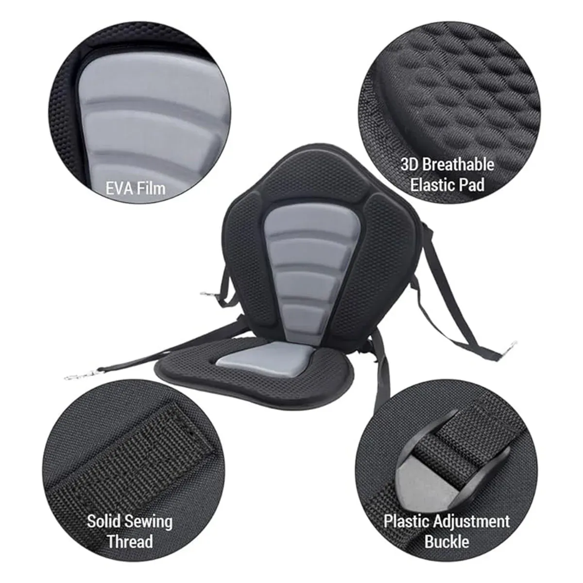 Kayak Seat Cushion Pad Detachable Backrest Paddleboard Surfboard Boat Accessory — image 5