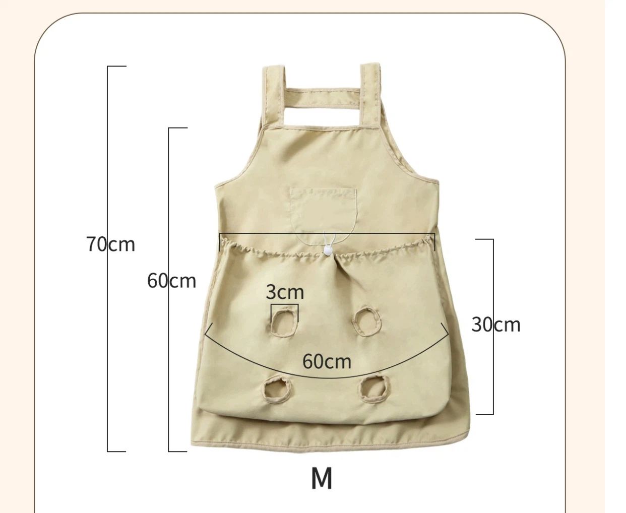 Adjustable Cat Apron Carrier with Holes Pet Carrier Sleeping Bag Pet Carrier Sling Cat Carrier Bag Cat Carrier Pouch for Small Sized Animals(M) — image 5