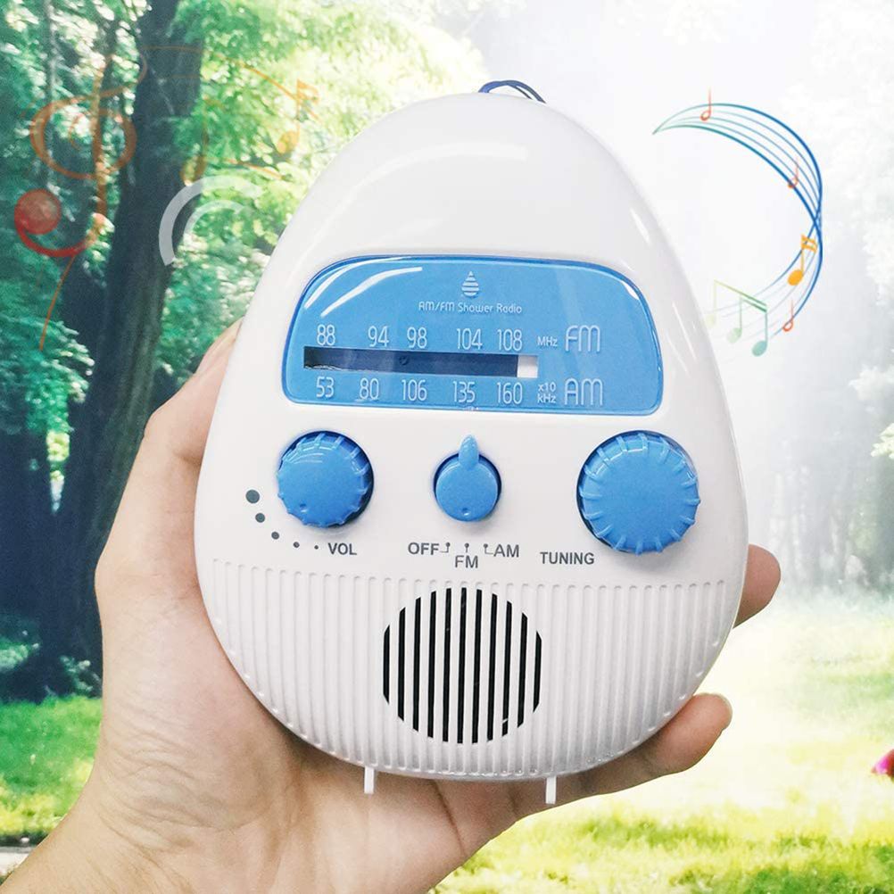 Mini Shower Radio Waterproof Bath Radio Battery Powered FM/AM Radio — image 3