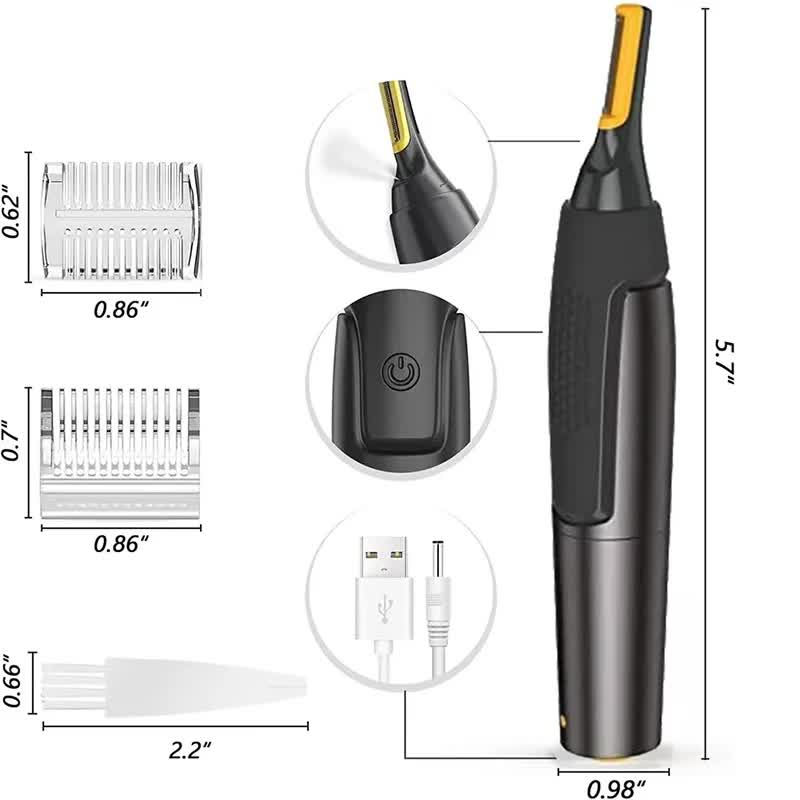 Electric Nose Hair Trimmer Men Portable USB Charging Waterproof Safe Clean Ultra-thin Precision and Ear Trimmer โ image 5