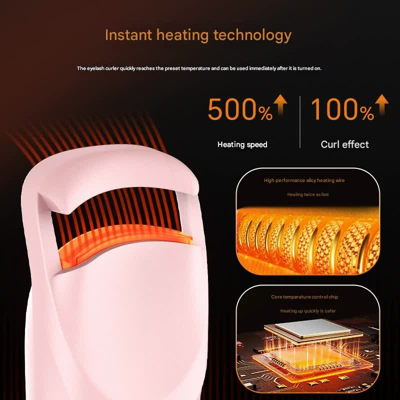 Electric Heated Eyelash Curler - USB-C Rechargeable, Fast Heating, Long-Lasting Curl(white) — image 3