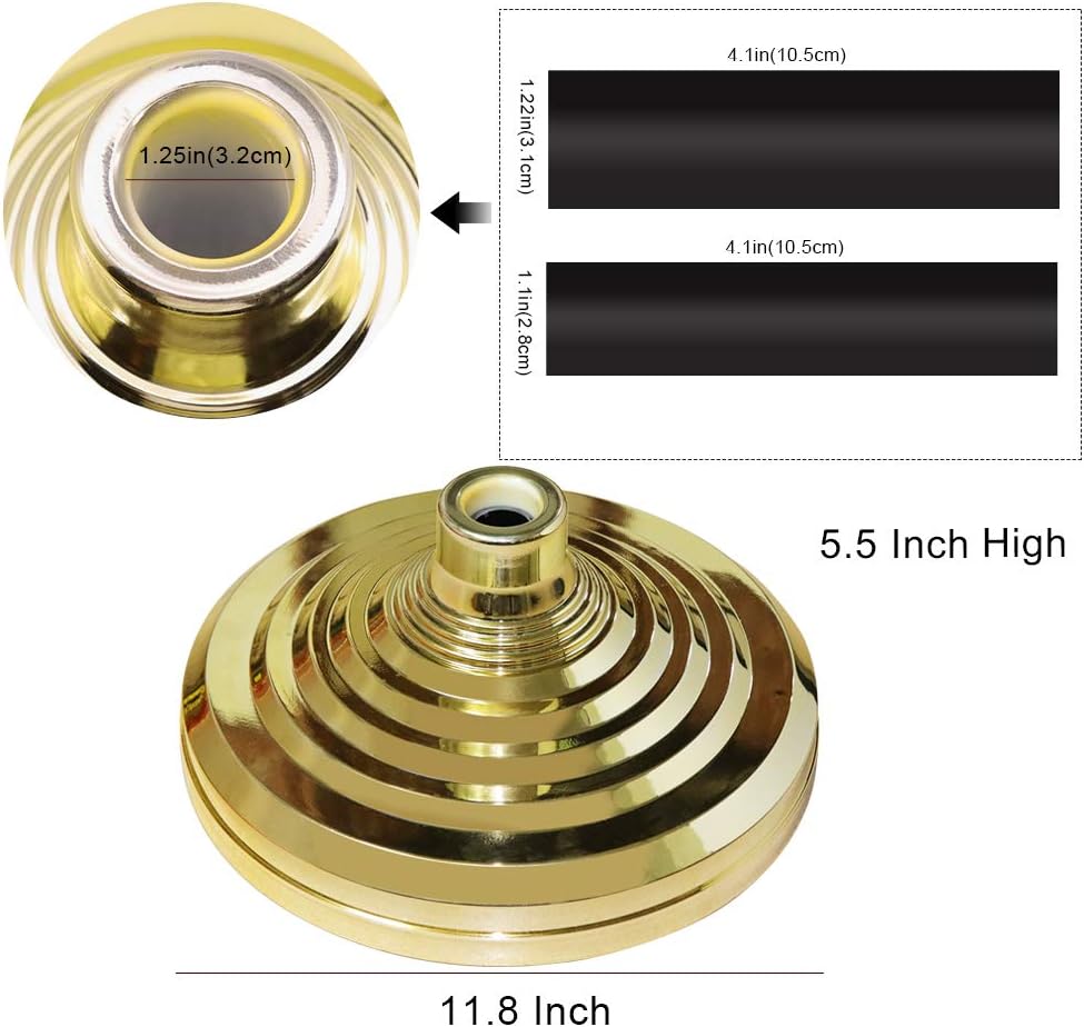 HOOSUN Base Stand for Flag Indoor Outdoor,Flag Pole Floor Stand Base Hold Flagpole Indoor Gold Banner Holder for 1.3'',1.1''And 0.9'' Diameter Flagpole — image 2