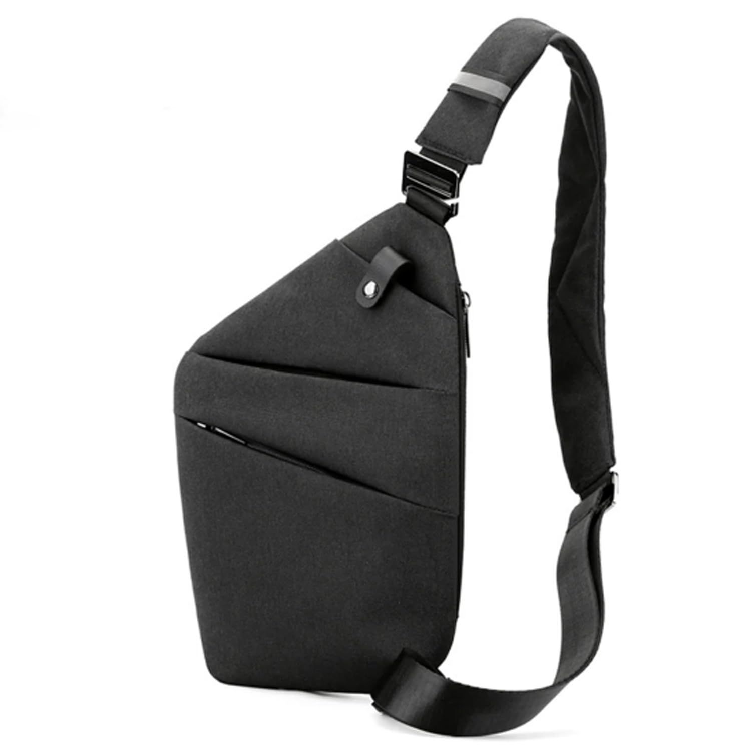 Anti-Thieft Waterproof Shoulder Backpack For Travel Cover Pack Rucksack Unisex Sling Chest Crossbody Bag Black