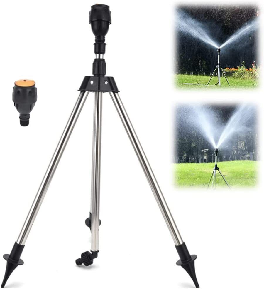 Rotating Tripod Sprinklers Yard, Lawn Sprinkler for Garden Rotating 360 Degree Covering Large Area, Telescopic Support Sprinkler — image 5