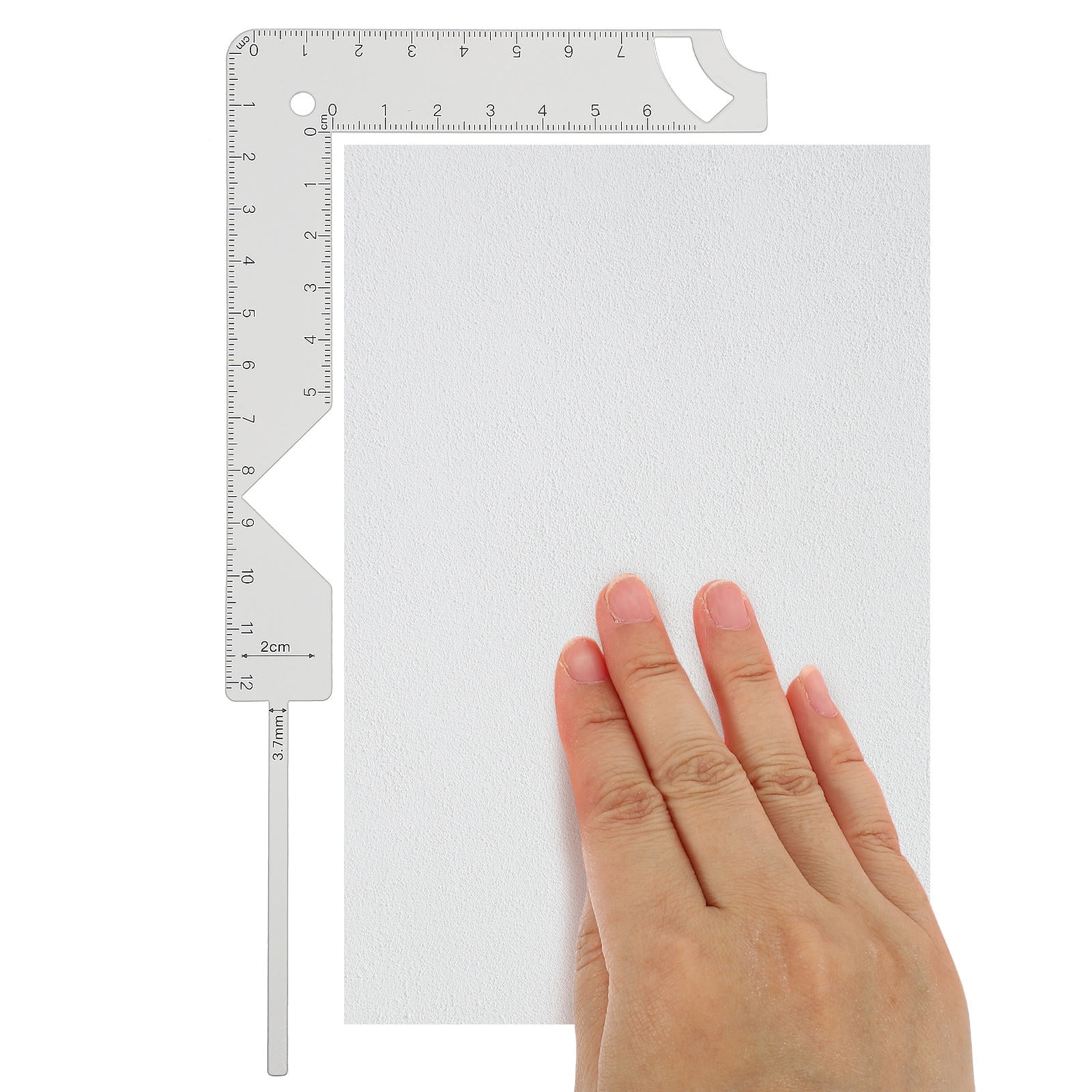Book Cover Ruler Bookbinding Tools Silver Metal Marking Radian Measuring Tasks 1 Set โ image 3