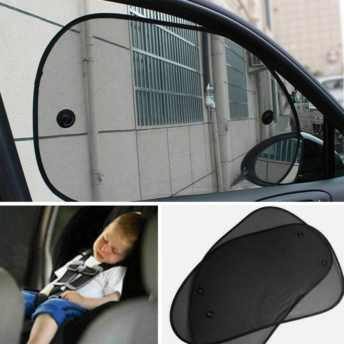 2 Pieces Baby Car Sunshades, UV Protection Rear Side Window Shades for Children, Family Cars and SUVs, 66 x 38 cm — image 5