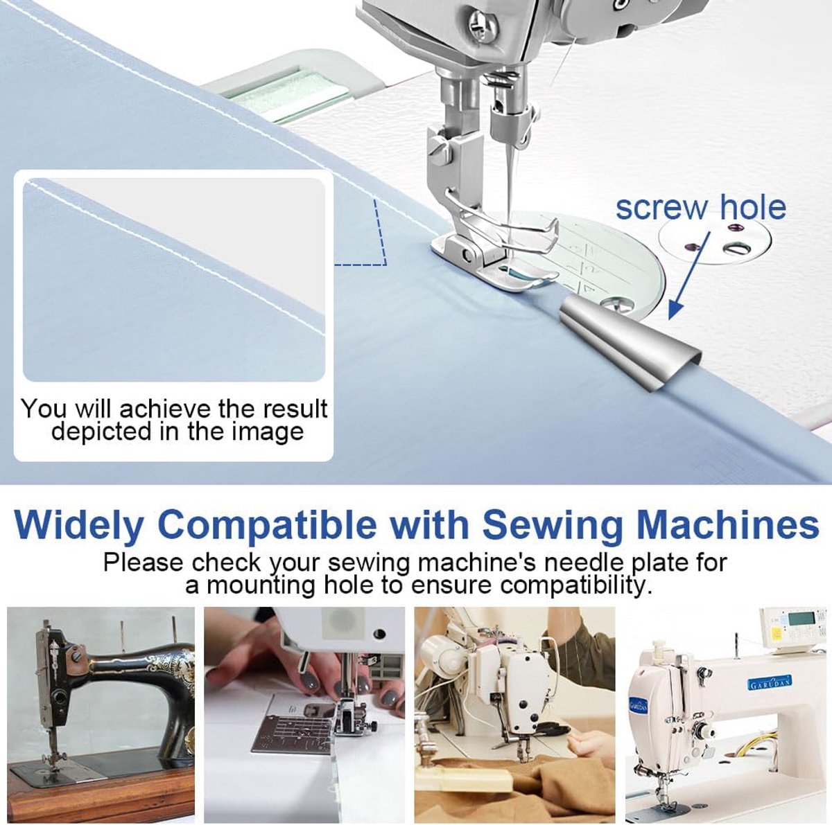 Hem feet - Rolled Hem Foot - Sewing machine accessories - Rolled Hem Presser Foot - Hemmer foot - sewing machine presser foot - sewing accessories — image 4