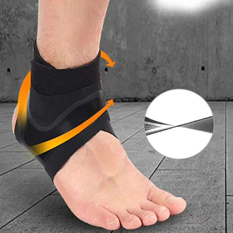 1pc Ankle Support Brace, Elasticity Adjustment Foot Bandage, Sprain Prevention Fitness Band XL Black — image 3