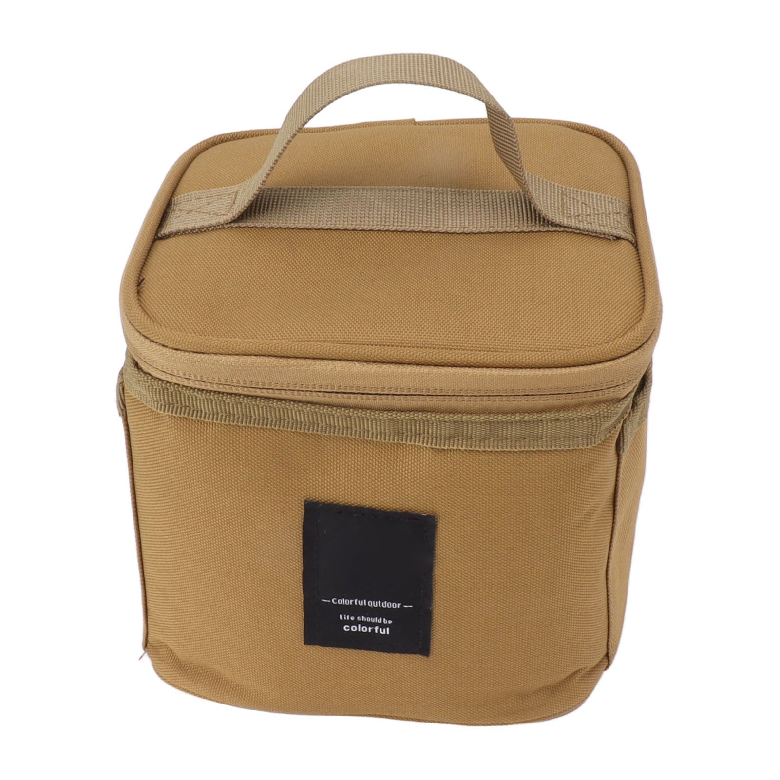 Spice Bottle Carry Bag Removable Inner Divider Oxford Cloth Portable Seasoning Jar Bag for BBQ Picnic Camping Khaki โ image 4