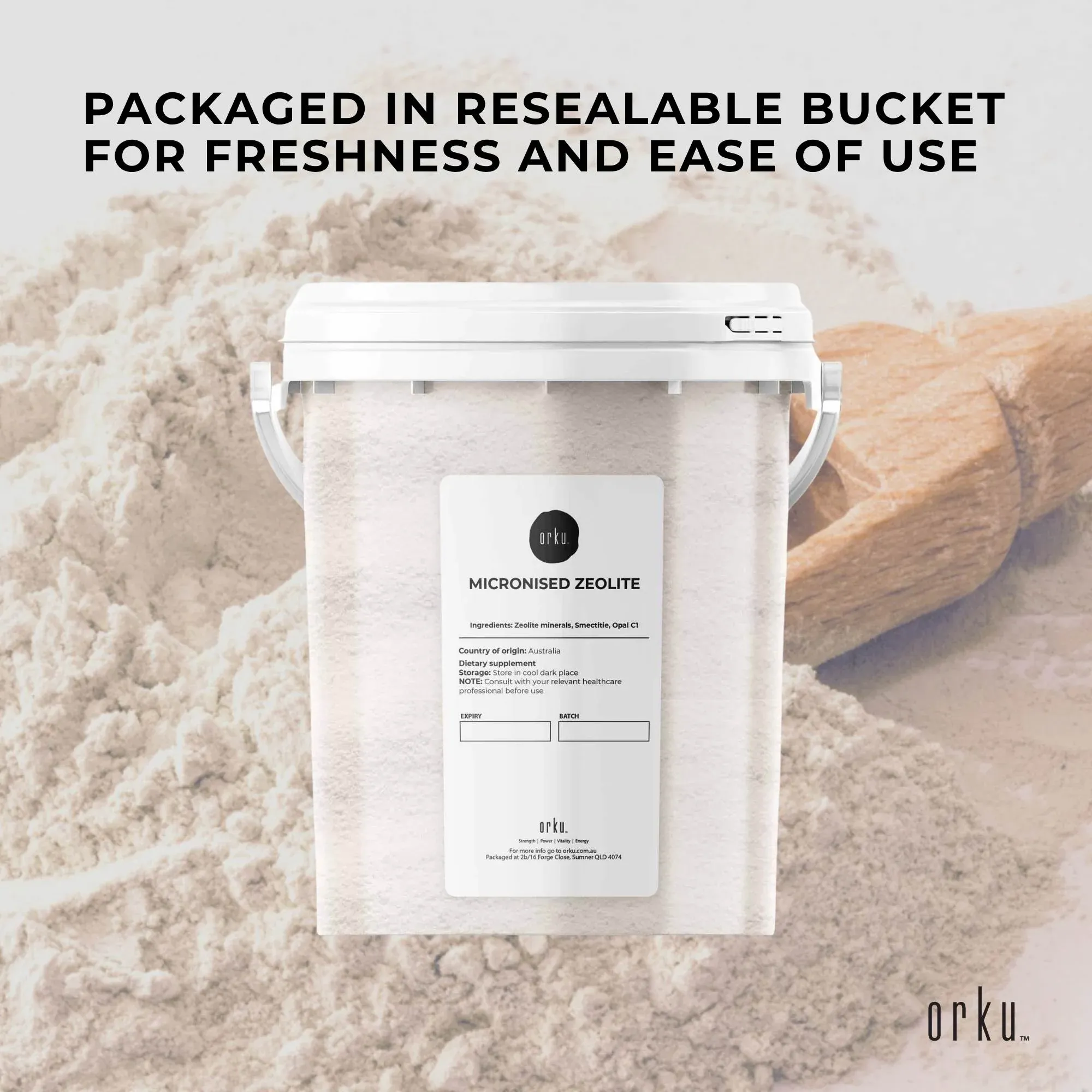 Orku 800g Ultrafine Micronised Zeolite Powder Tub Natural Clinoptilolite Mineral — image 6