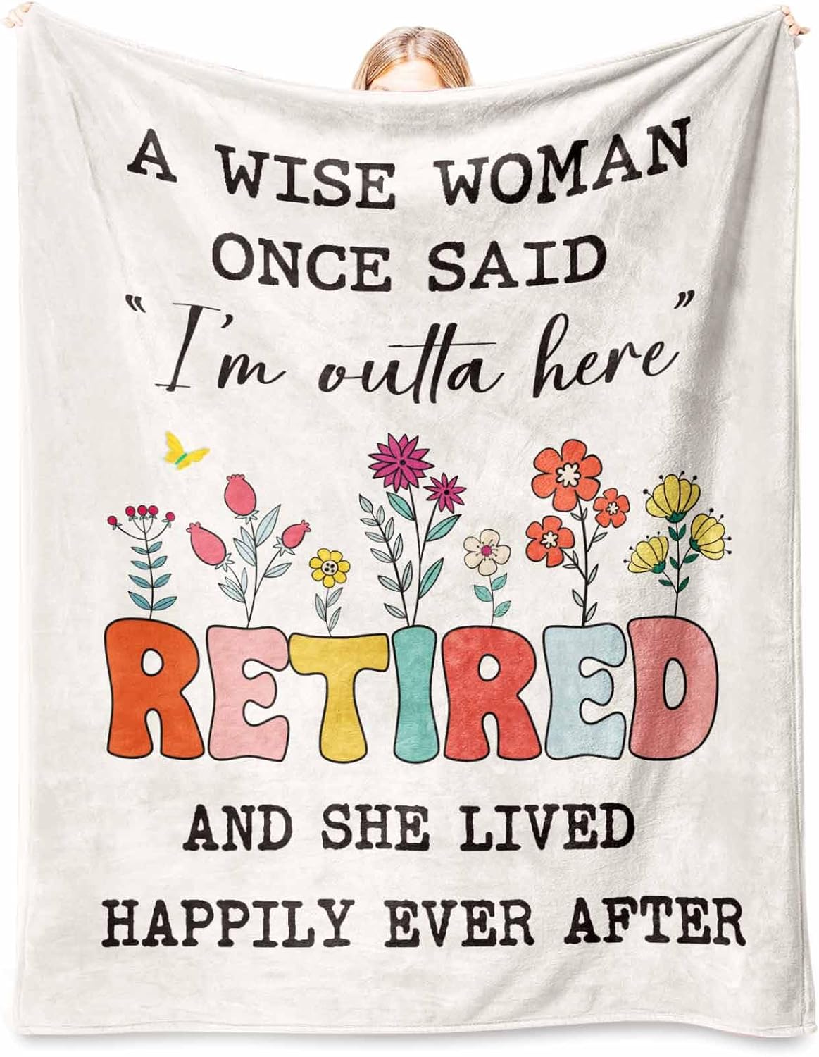 Retirement Gift for Woman 2026, Soft Flannel Retirement Blankets for Women, Best Retired Gifts for Women, Funny Retirement Gifts for Teacher Coworker Friend