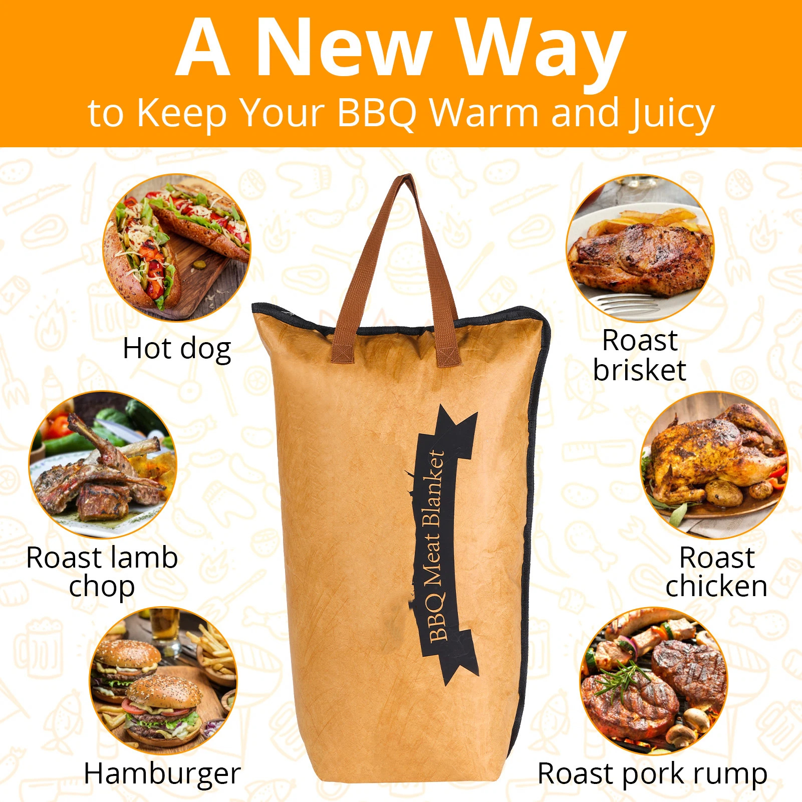21in BBQ Blanket for Resting Meat - Smoking Meat Insulated Bag for Brisket/Beef/Pork Shoulder/Turkey - Valentines Day Gifts Birthday Anniversary Smoker — image 2