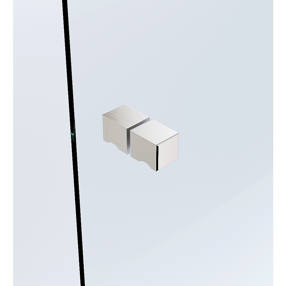 Brass Shower Door Square Knob Handle in Nickel — image 2