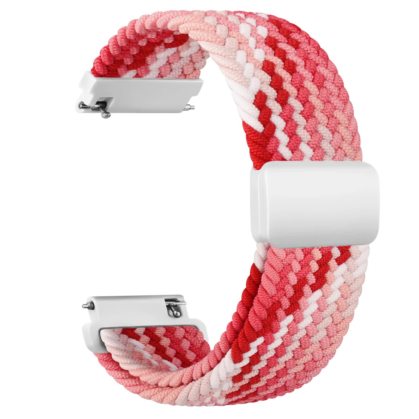 20mm Braided Sololoop for Garmin Vivoactive 5/3/3 Music Band Wristband for Garmin VivoMove3/Trend/Sport Venu SQ/SQ2/2plus Strap Rainbow 20mm โ image 3