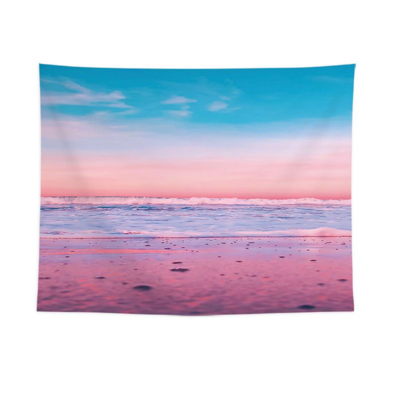 Colorful seaside scene Wall Tapestry 200 × 150cm - Soft Plush Fabric Hanging for Bedroom, Living Room, Dorm Decor - Includes Mounting Kit for Easy Installation
