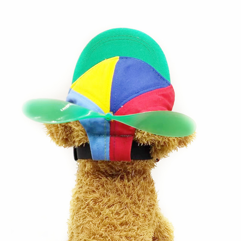 M Orange Pet Baseball Cap with Spinning Propeller - Colorful Fun Design - See Details for Sizing โ image 3