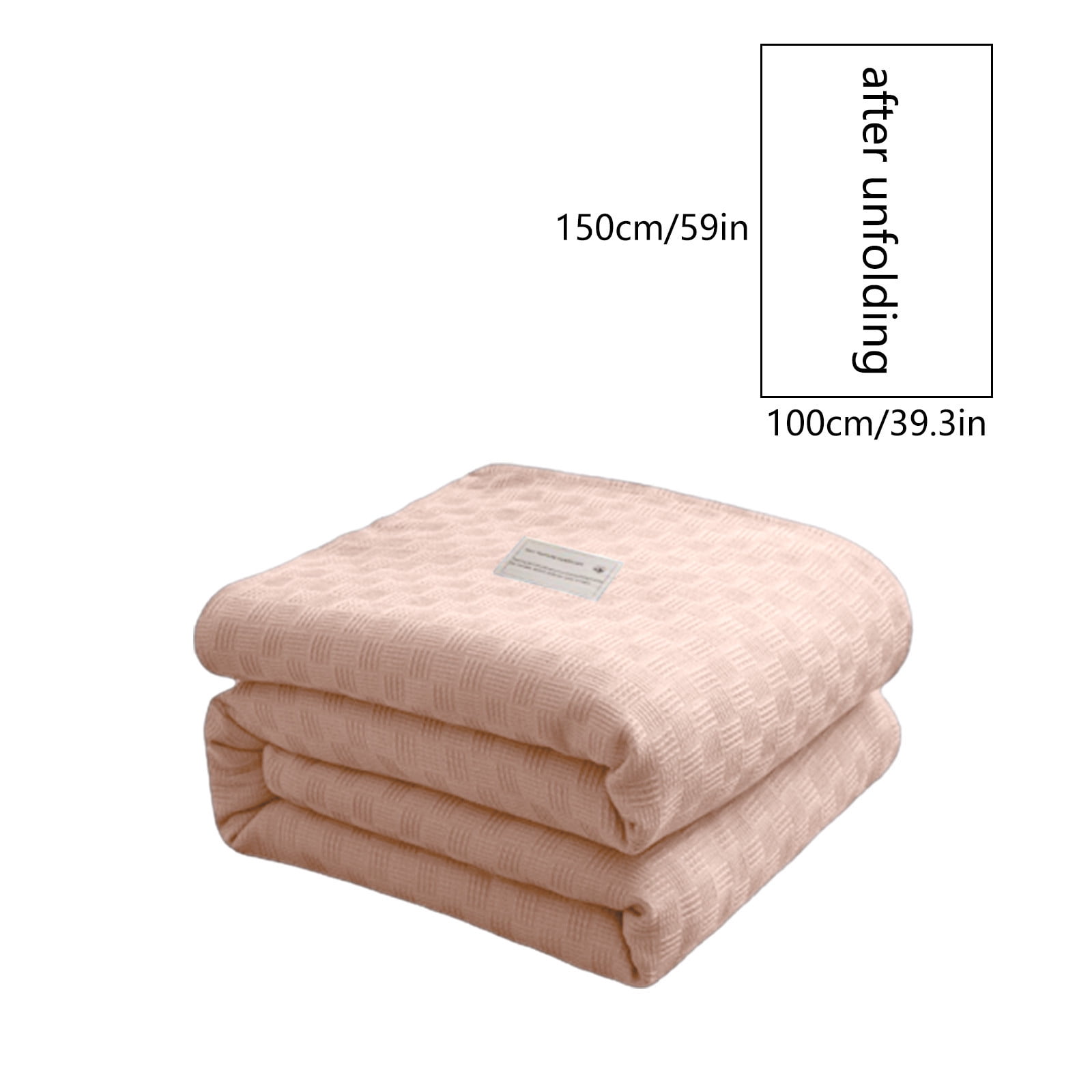 59x39" 100% Cottons Blanket, Soft and Breathable Bed Blanket, Multi-functional Bed Blanket for All Season, Machines Washable Bed Couch for Home Living Room — image 3