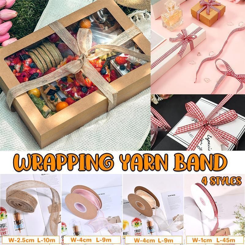 10PCS Bouquet Decor Wrapping Yarn Band Packaging Wave Organza Ribbon 9/10/45m - Pink fishtail veil โ image 2