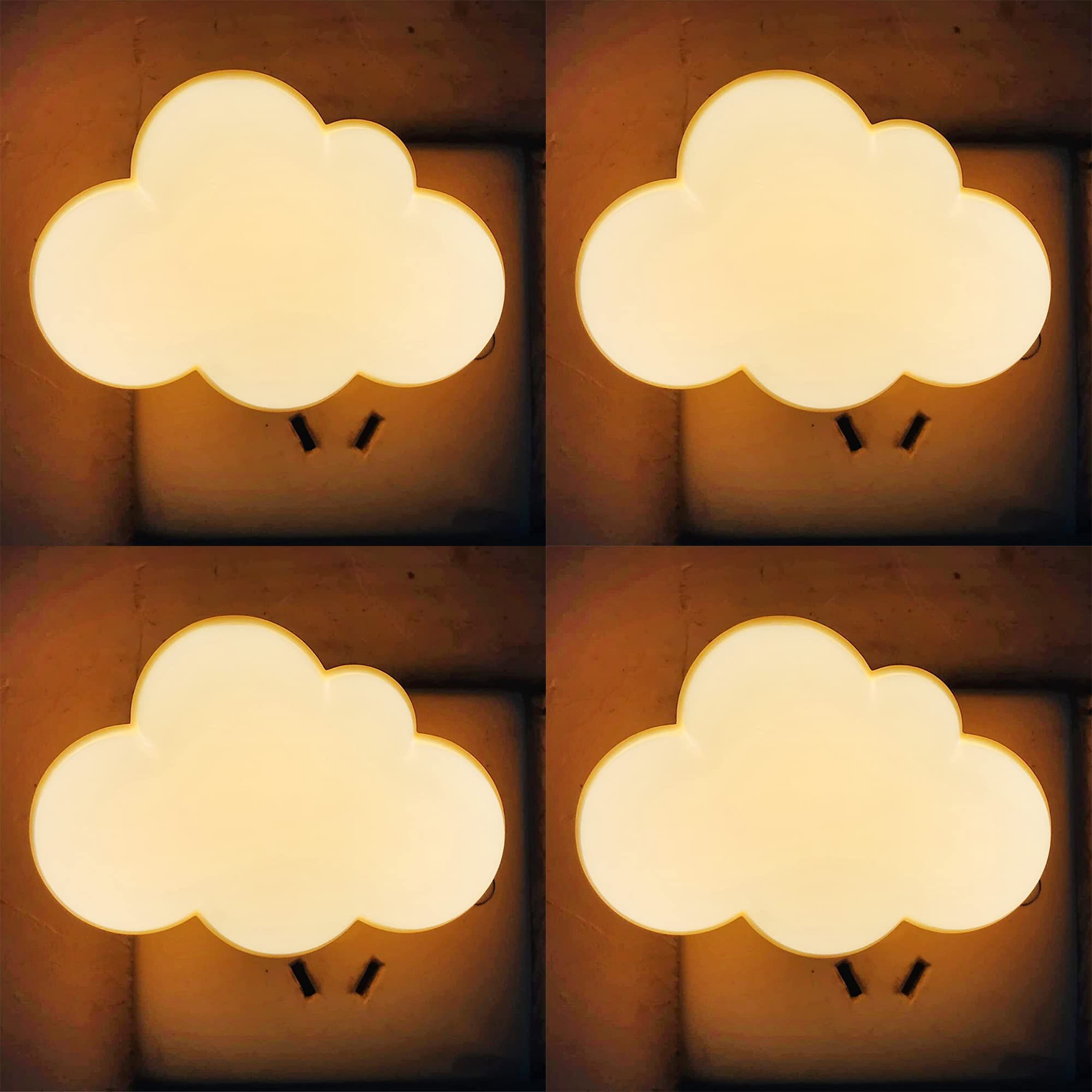 Sensor LED Night Light Plug-in Night Lights for Kids Adults, Cute Dream Lighting Wall Lamp Cloud NightLight for Bedroom Bathroom — image 3