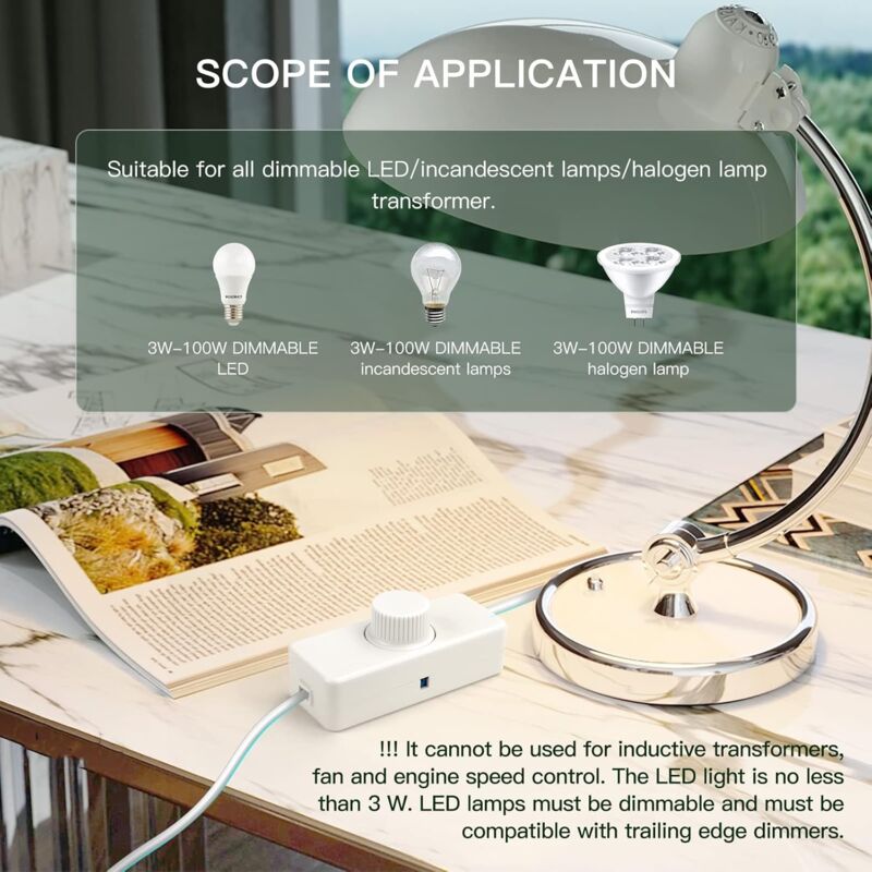 3W-100W LED Dimmer Switch & 220-240V ROtary Dimmer With Smart Dimmable Knob For Dimmable LED Lights And More โ image 3