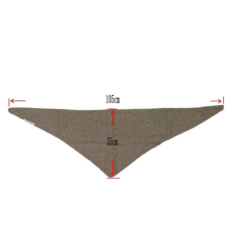 Red Chic Wool Blend Knit Triangle Scarf - Versatile & Warm Fashion Accessory - 105 × 35cm — image 2