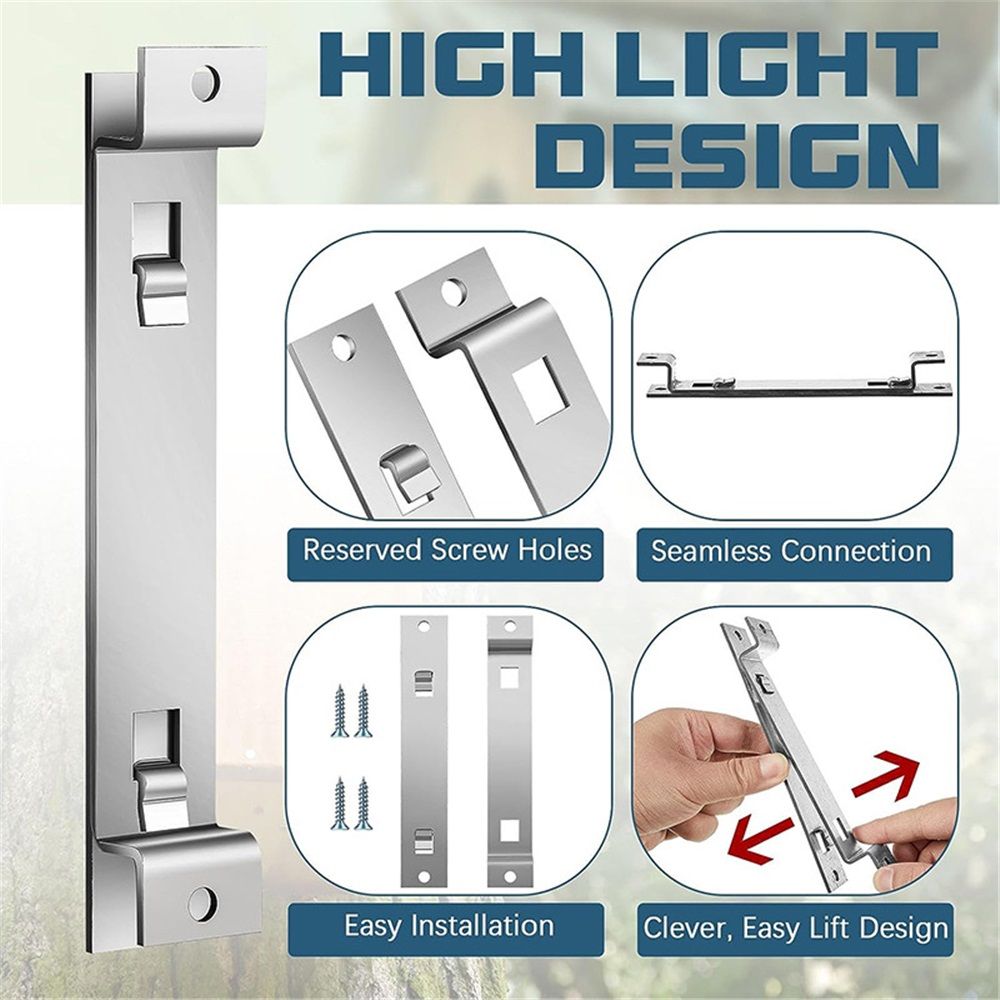 4 Sets of Bird House Brackets, Steel Bird House Mounting Bracket with Screws and Drywall Anchors, Bird Feeder Hanger Bracket Mounting Plate for Securing Bird — image 3