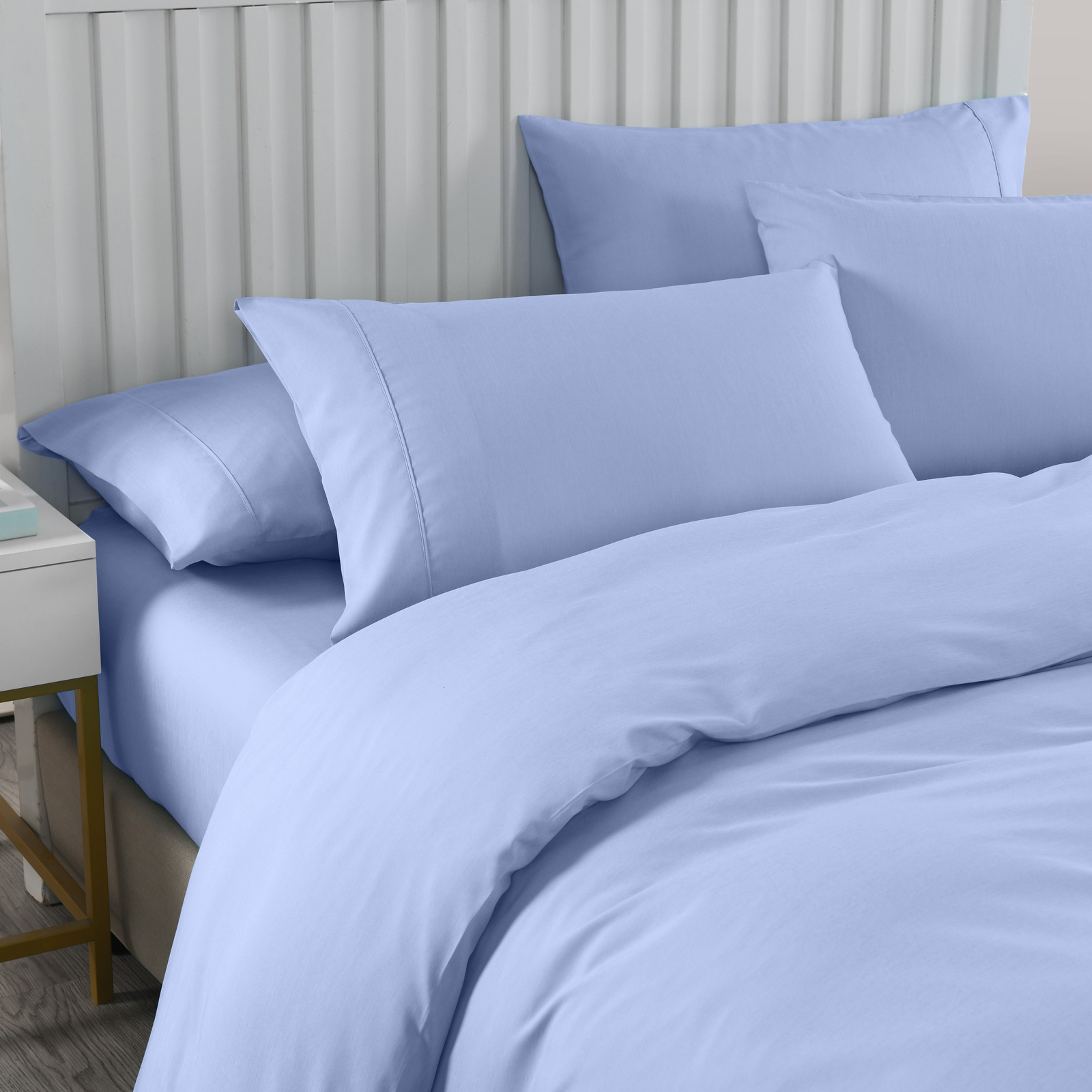 Royal Comfort 2000TC Quilt Cover Set Bamboo Cooling Hypoallergenic Breathable - King - Light Blue — image 2
