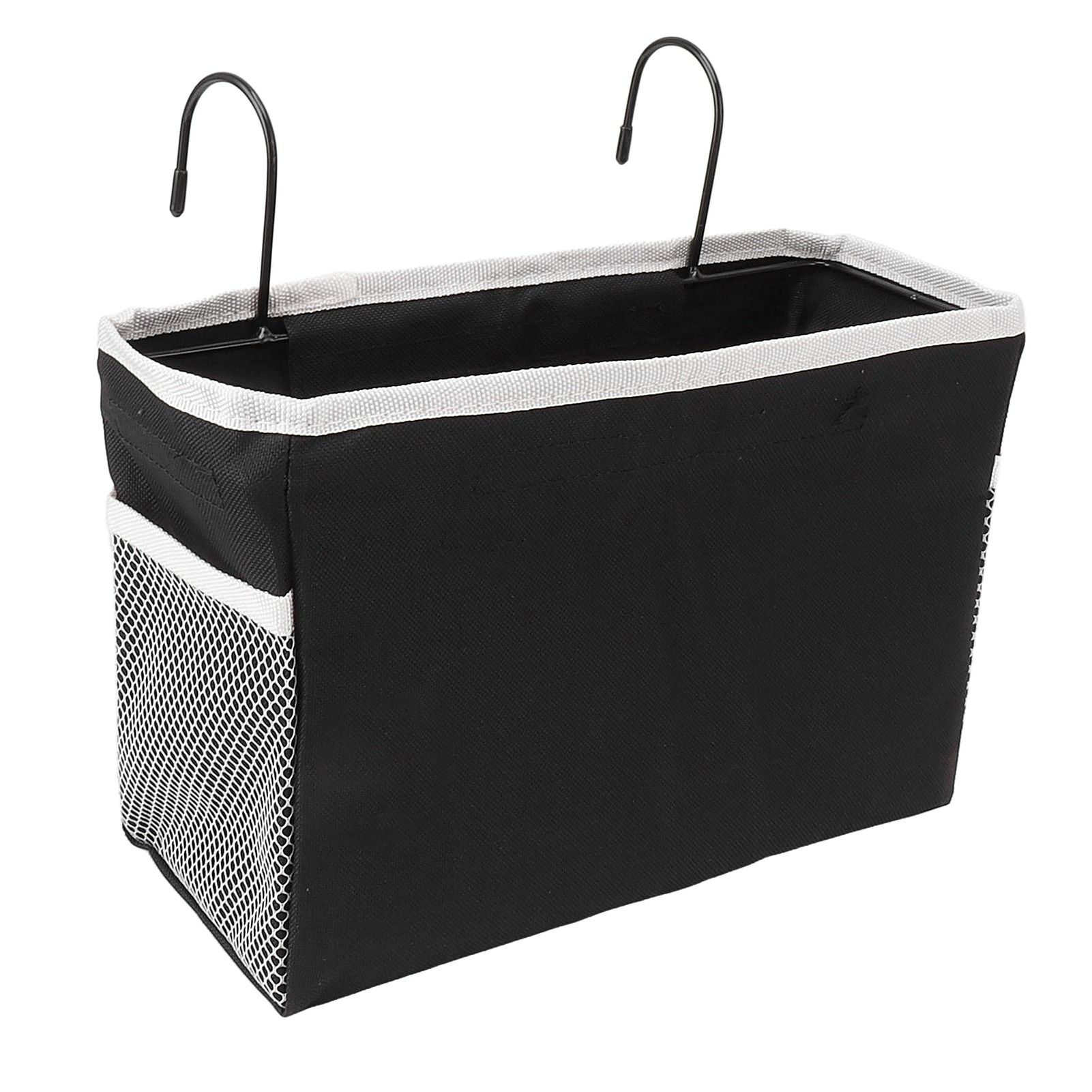 Bedside Storage Basket Hook Hanging Canvas Bag Rail Organization Shelf for Dormitory Office Living Room — image 2