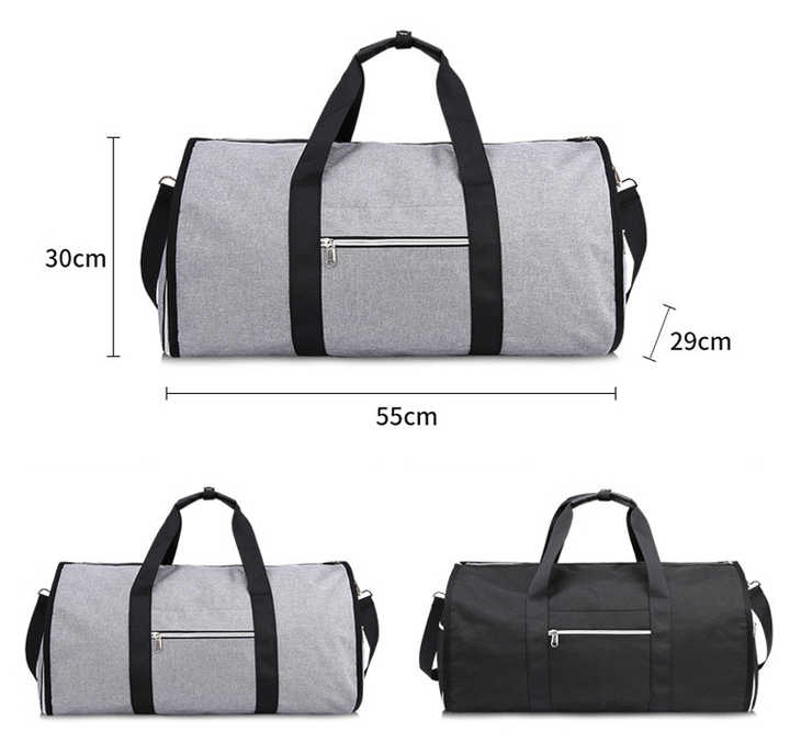 Blue Multi-Functional Travel Duffel Bag with Suit Storage, Foldable Garment Bag for Business Trips — image 3