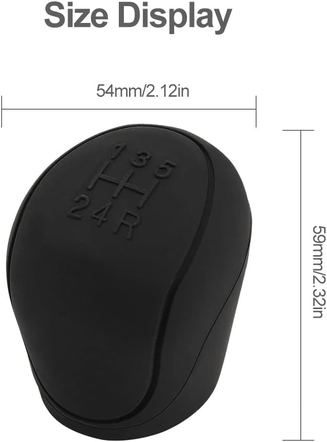 Ocean 2 x 6-Speed Car Silicone Gear Shift Knob Covers (Black and Grey) — image 3