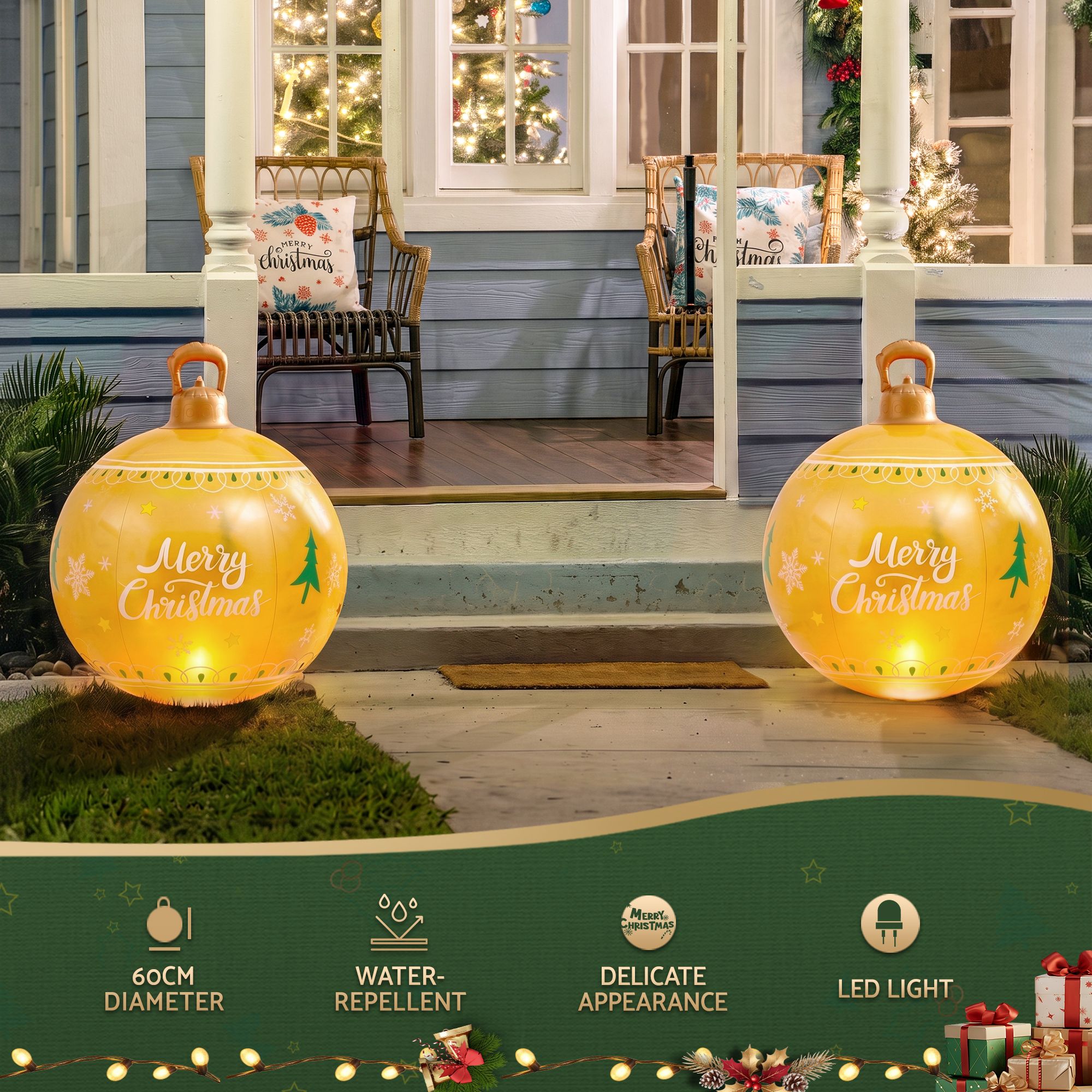 Jingle Jollys Christmas Inflatable Ball 60cm Led Illuminated Xmas Decoration โ image 5
