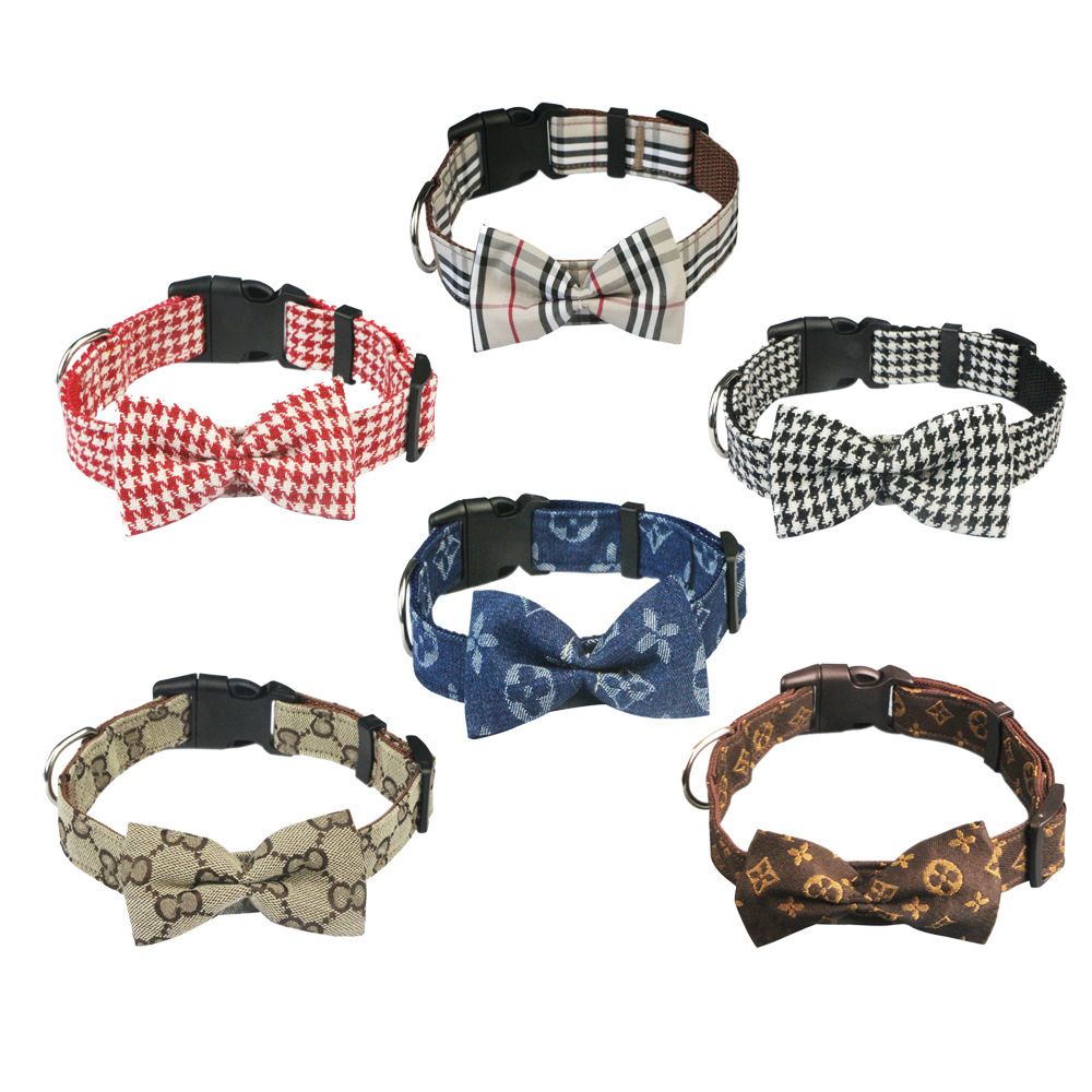 Hapi Dog Collar with Bow and Leash for Small Dogs Khaki collar + bow + traction rope M (neck circumference 30~42cm) โ image 6