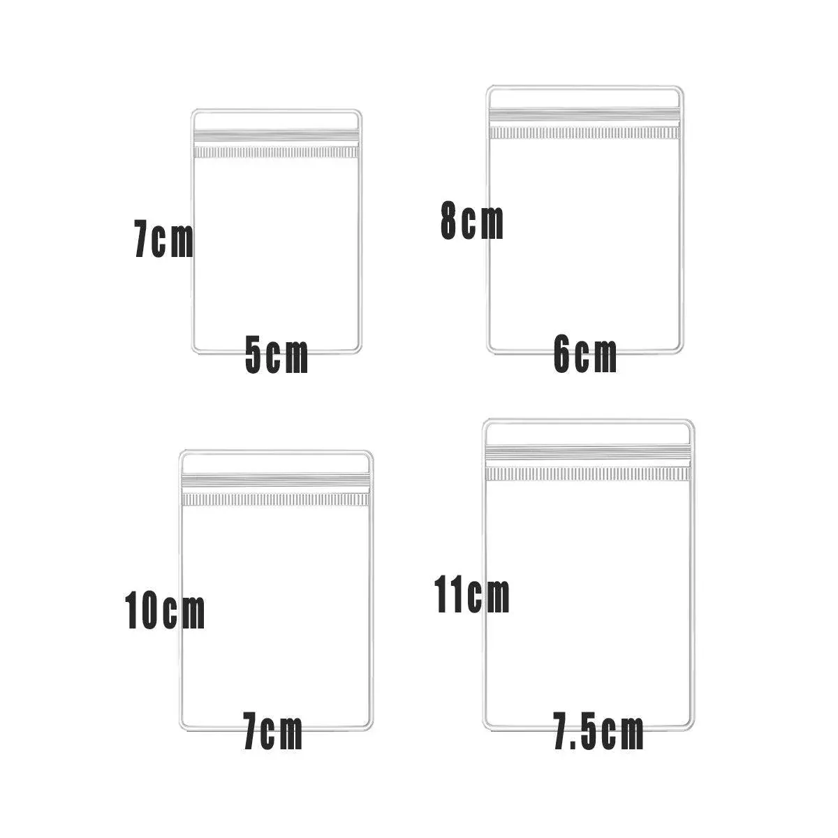 100pcs PVC Self-Sealing Jewelry Bags Anti-Oxidation Storage Dustproof Bags - 6*8cm โ image 5